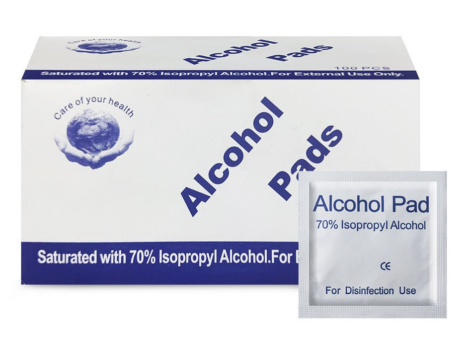 100PCS Of Alcohol Pad Swabs Wipes 75% Alcohol
