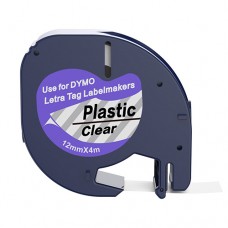 Dymo 12267 Black on Clear Tape
